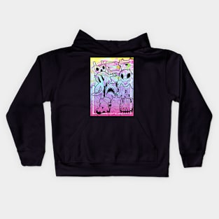 mindful doodle smudge Kids Hoodie